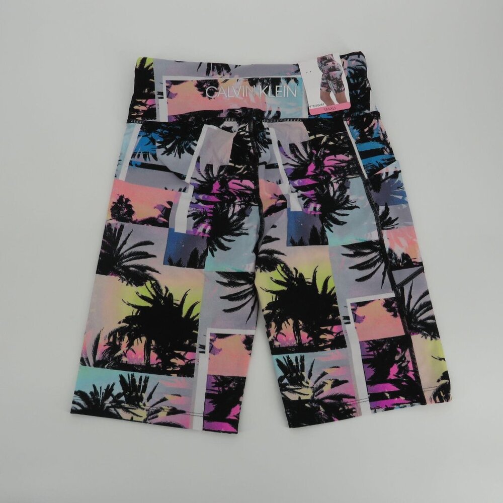 Calvin Klein Womens Bike Shorts Palm Trees Small NWT $39.50